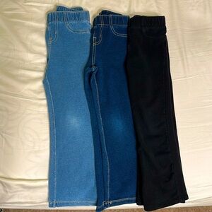 3 pair of used toddler girls 4t flare leggings